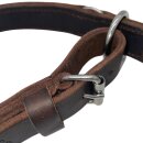 Zughalsband Leder mit Stop 55cm, 30mm