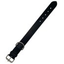 Lederhalsband schwarz 55cm-50mm