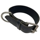 Lederhalsband schwarz 55cm-50mm