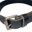 Lederhalsband schwarz 65cm, 30mm