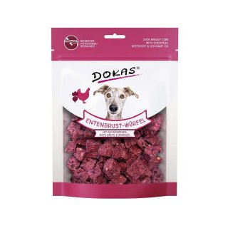 DOKAS Hundesnack Entenbrust-Würfel mit Kichererbsen