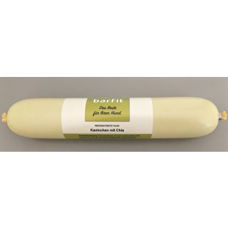 barfit Schonkost Wurst Kaninchen 0,8kg